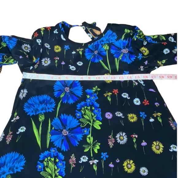 ANTHROPOLOGIE MAEVE 100% Silk Fully Lined Mini Dress Flare Sleeves US Sz XS - Picture 5 of 9